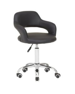 Cinera Faux Leather Home And Office Chair In Black