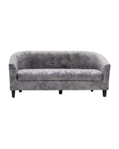 Claridon Crushed Velvet 3 Seater Sofa In Silver