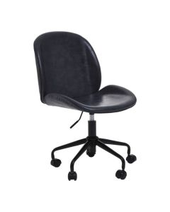 Clinton Faux Leather Home And Office Chair In Grey