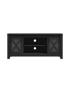 Clover Wooden TV Stand With 2 Doors In Black
