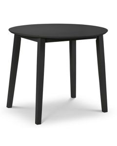 Coast Round Drop-Leaf Wooden Dining Table In Black