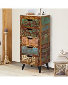 Coastal Chic Wooden Chest Of Drawers In Reclaimed Wood