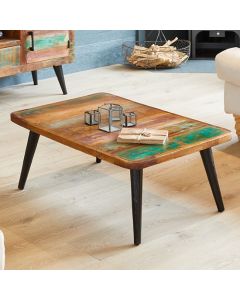 Coastal Chic Wooden Coffee Table In Reclaimed Wood