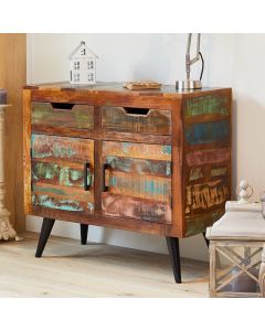 Coastal Chic Wooden Small Sideboard In Reclaimed Wood