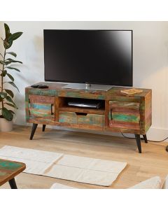 Coastal Chic Wooden TV Stand In Reclaimed Wood