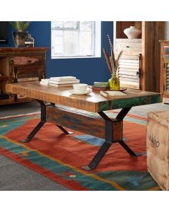 Coastal Rectangular Wooden Coffee Table In Reclaimed Wood