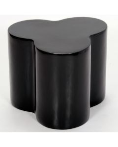 Colbert Wooden Lamp Table In Black High Gloss