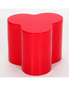 Colbert Wooden Lamp Table In Red High Gloss