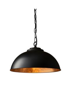 Colman Matt Black Ceiling Pendant Light In Gold Leaf