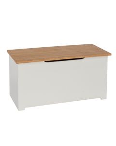 Colorado Wooden Storage Ottoman In Natural Oak And White