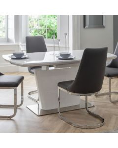 Como Extending Wooden Dining Table In White High Gloss