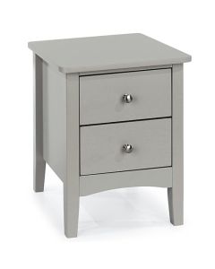 Como Petite Wooden 2 Drawers Bedside Cabinet In Soft Grey