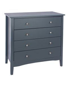 Como Wooden Chest Of 4 Drawers In Dark Blue