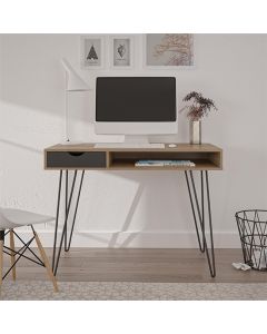 Concord Wooden Computer Desk With 1 Drawer And 1 Shelf In Natural