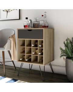 Concord Wooden Drinks Cabinet With 1 Drawer In Natural