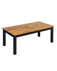 Copenhagen Wooden Coffee Table In Solid Oak And Black Frame