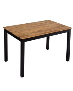 Copenhagen Wooden Dining Table In Solid Oak And Black Frame