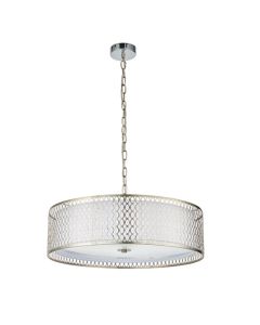 Cordero 3 Lights Frosted Glass Ceiling Pendant Light In Satin Nickel