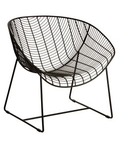 Corina Metal Accent Chair In Black