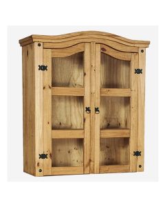 Corona Display Unit In Distressed Pine With 2 Doors