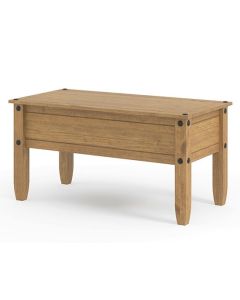 Corona Rectangular Wooden Coffee Table In Antique Wax
