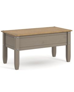 Corona Rectangular Wooden Coffee Table In Grey