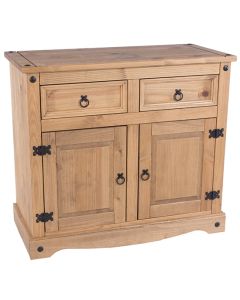 Corona Small Wooden 2 Doors And 2 Drawers Sideboard In Antique Wax