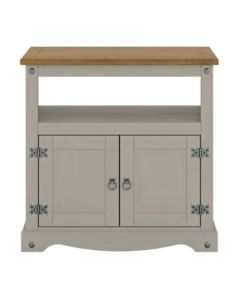 Corona Wooden 2 Doors And 1 Shelf TV Stand In Grey