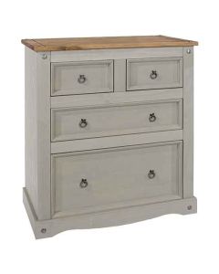 Corona Wooden Chest Of Drawers With 4 Drawers In Grey