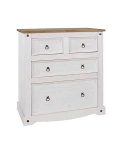 Corona Wooden Chest Of Drawers With 4 Drawers In White