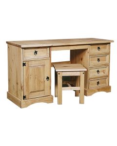 Corona Wooden Dressing Set In Light Pine With Stool