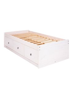 Corona Wooden Single Cabin Bed In White