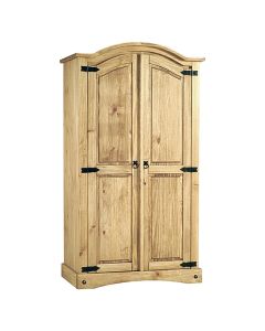 Corona Wooden Wardrobe In Light Pine With 2 Doors