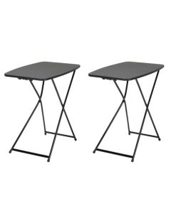 Cosco Black Adjustable Folding Bistro Table In Pair