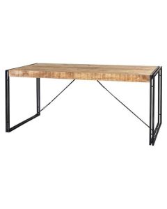 Cosmo Industrial Large Wooden Dining Table In Oak
