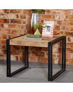 Cosmo Industrial Small Coffee Table In Reclaimed Wood
