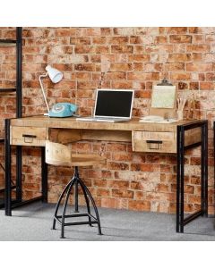 Cosmo Industrial Wooden Computer Desk In Reclaimed Wood