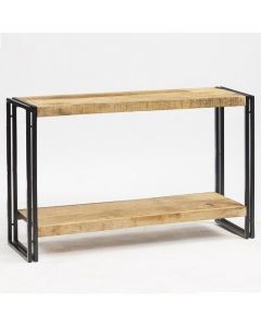 Cosmo Industrial Wooden Console Table In Reclaimed Wood