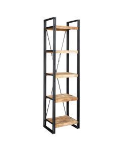 Cosmo Slim Open Bookcase In Reclaimed Wood