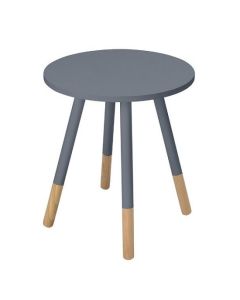 Costa Wooden Side Table In Grey
