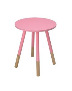 Costa Wooden Side Table In Pink