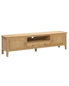 Cotswold Wooden 2 Doors 2 Drawers TV Stand In Natural