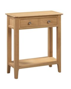 Cotswold Wooden 2 Drawers Console Table In Natural