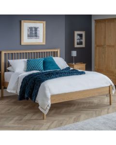 Cotswold Wooden Double Bed In Natural Oak