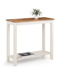 Coxmoor Wooden Console Table In Ivory And Oak