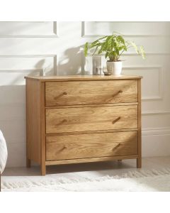 Coxmoor Wooden Chest Of 3 Drawers In Oak