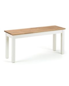 Coxmoor Wooden Dining Bench In White And Oak