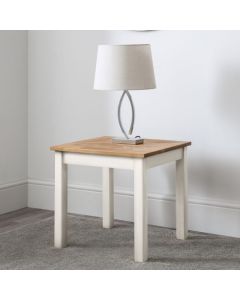 Coxmoor Wooden Lamp Table In White And Oak