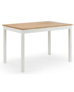 Coxmoor Wooden Rectangular Dining Table In White And Oak