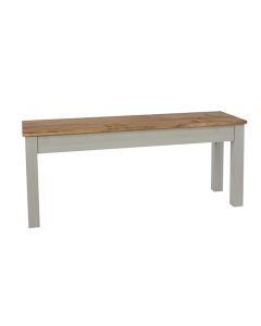 Corona Linea Small Wooden Dining Bench In Grey